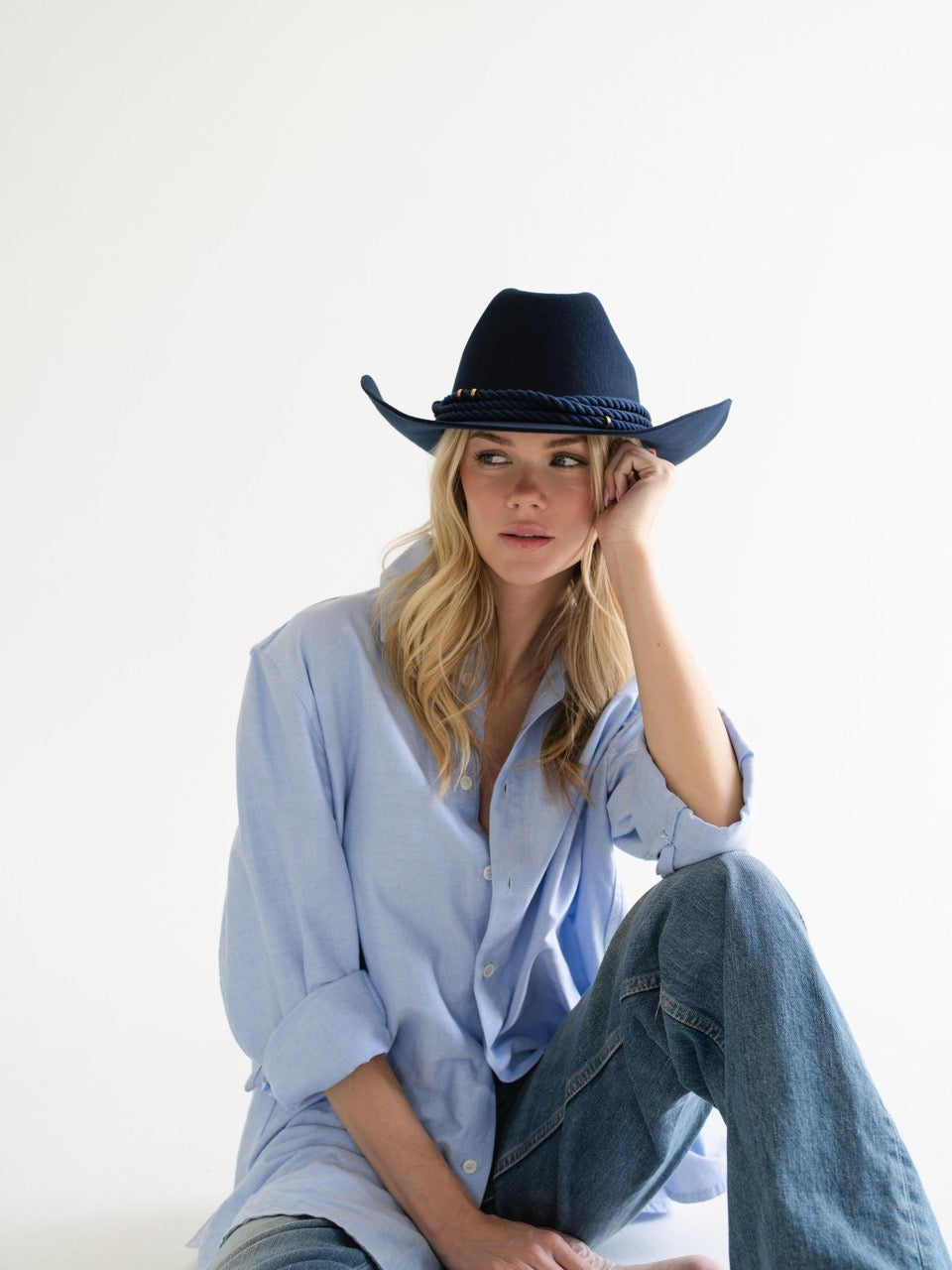 The Roundup Part II Cowboy Hat - Dark Blue