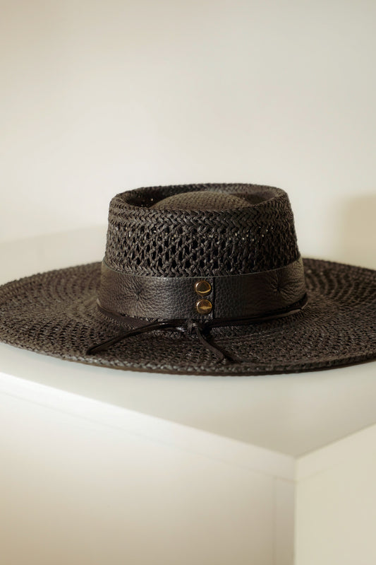 black-straw-beach-hat-cord-knotted